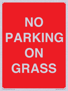 NO PARKING ON GRASS